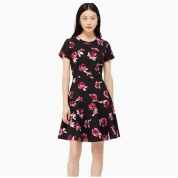 Kate Spade Rose Dress Size 0 Like New - Picture 10 of 15